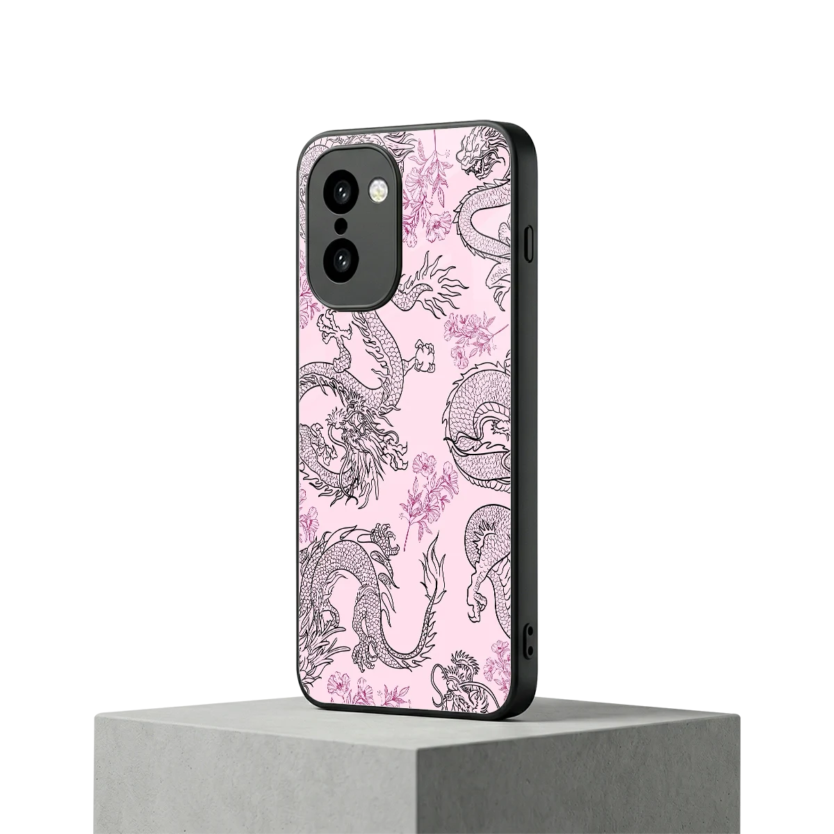 Floral Dragon oneplus 15r mobile cover | shockproof glass phone case