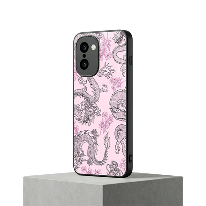 Floral Dragon oneplus 15r mobile cover | shockproof glass phone case