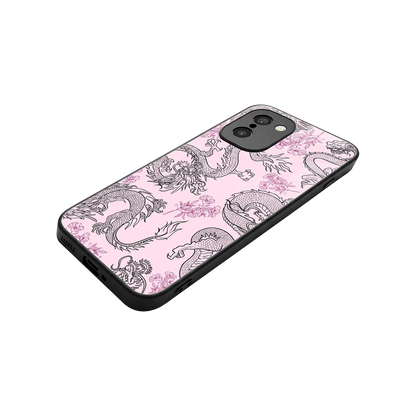 Floral Dragon stylish phone case for oneplus 15r | glossy glass and slim fit