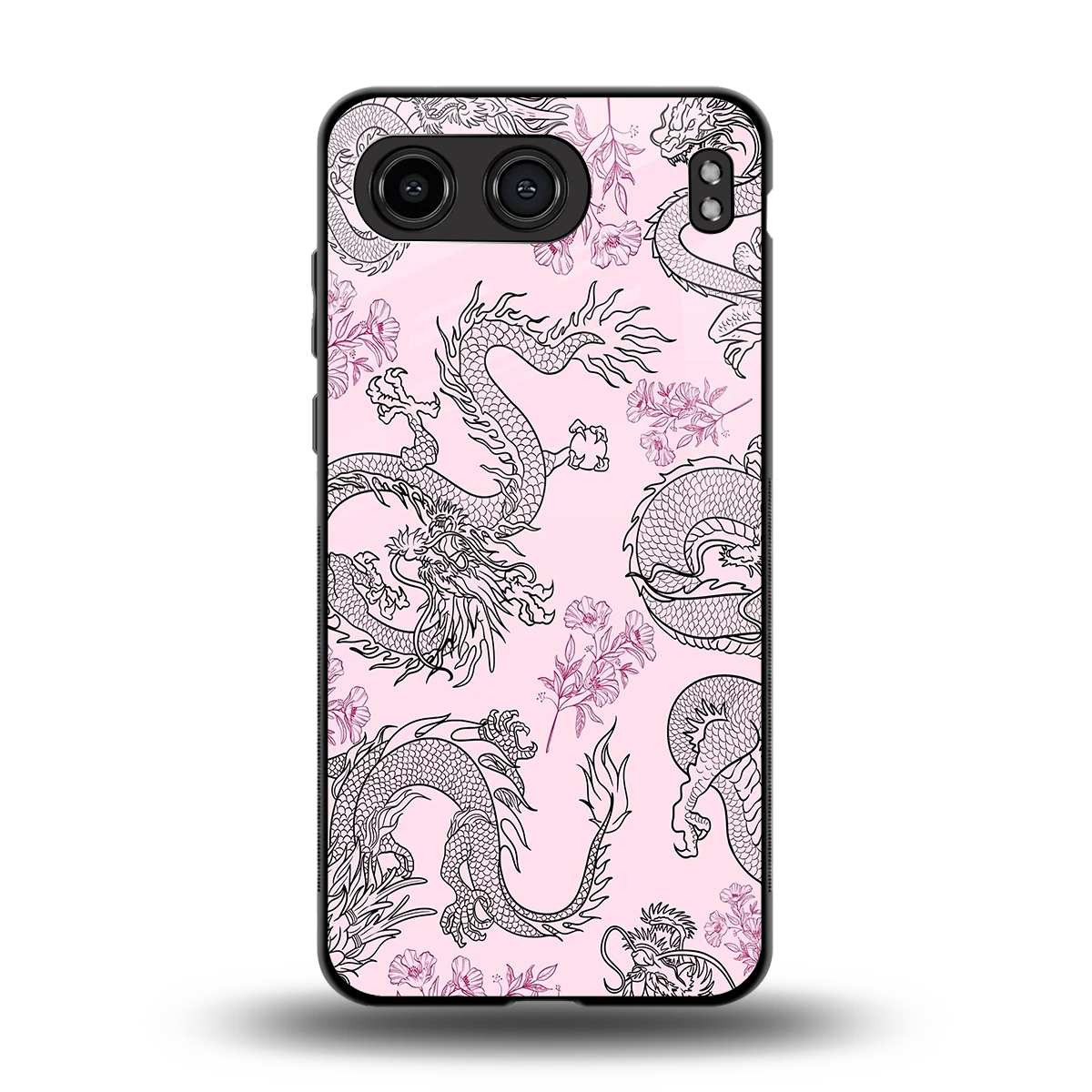 Floral Dragon back phone cover | glass case for oneplus nord 4