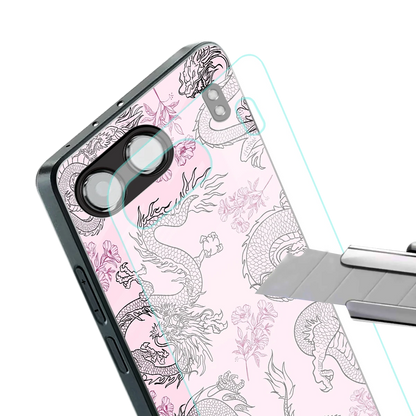 Floral Dragon stylish phone case for oneplus nord 4 | glossy glass and slim fit