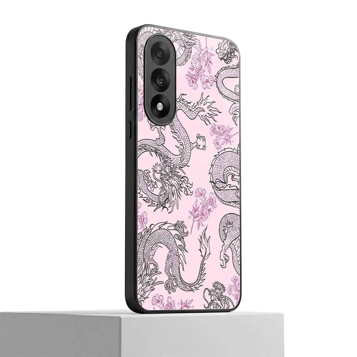 Floral Dragon oneplus nord 5 mobile cover | shockproof glass phone case