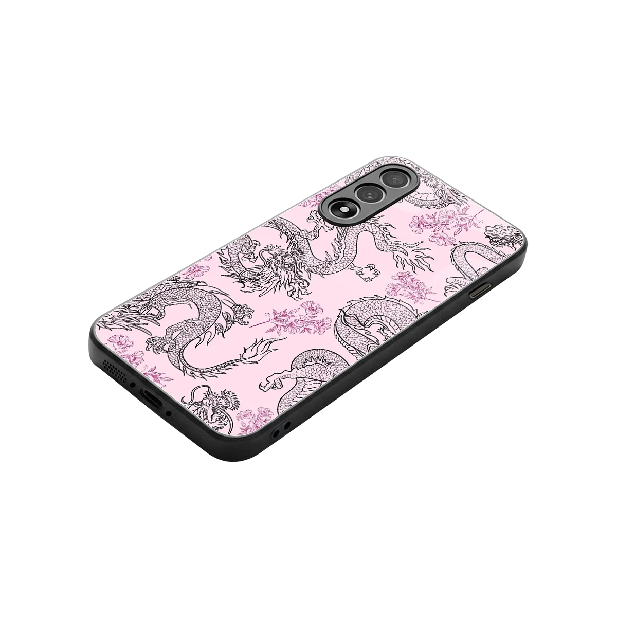 Floral Dragon stylish phone case for oneplus nord 5 | glossy glass and slim fit
