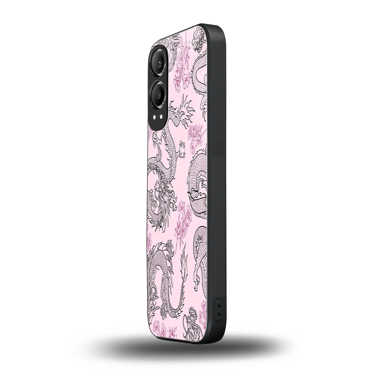 Floral Dragon oneplus nord ce 4 lite mobile cover | shockproof glass phone case