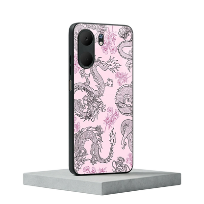 Floral Dragon oppo a5x 5g mobile cover | shockproof glass phone case