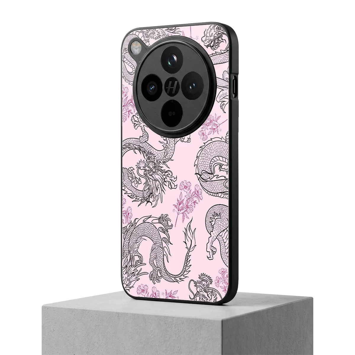 Floral Dragon oppo find x8 mobile cover | shockproof glass phone case