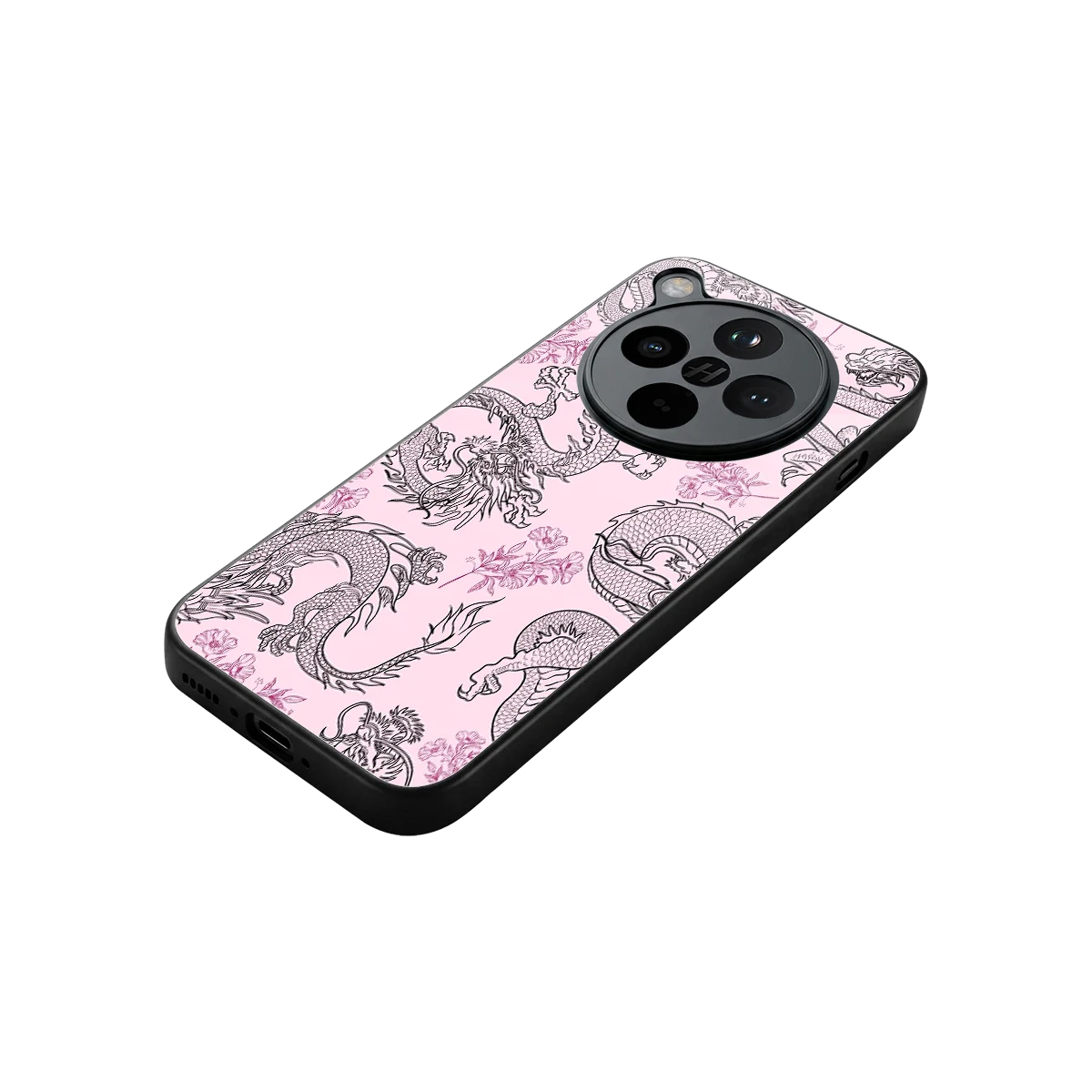 Floral Dragon stylish phone case for oppo find x8 | glossy glass and slim fit
