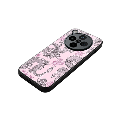 Floral Dragon stylish phone case for oppo find x8 | glossy glass and slim fit