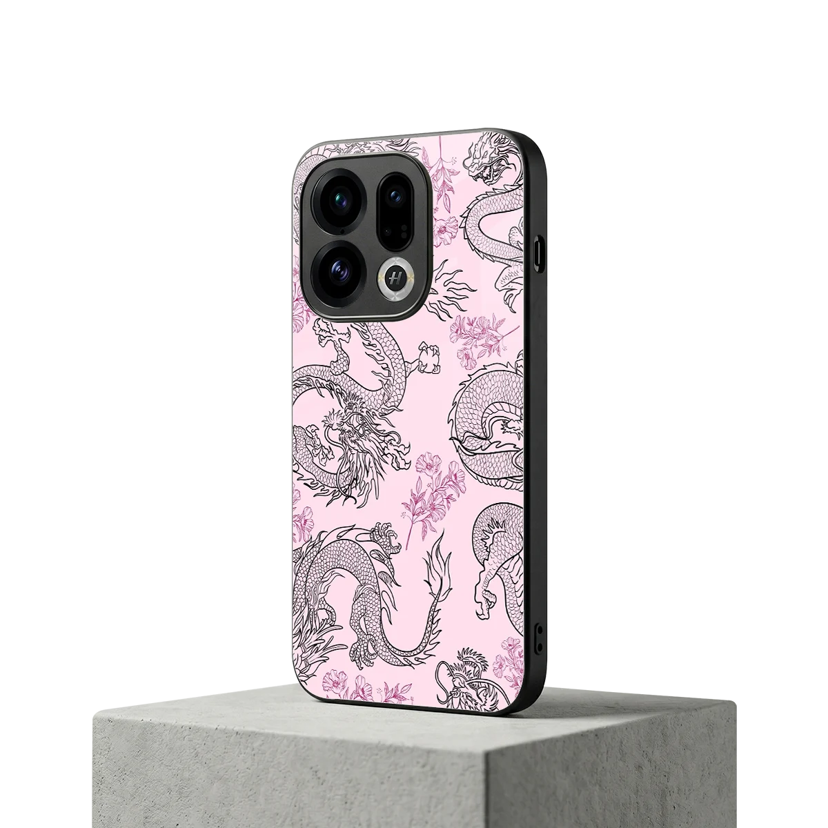Floral Dragon oppo find x9 mobile cover | shockproof glass phone case
