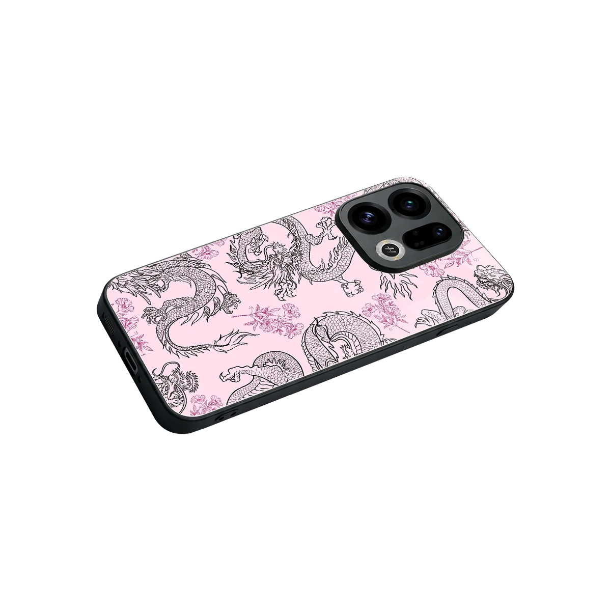 Floral Dragon stylish phone case for oppo find x9 | glossy glass and slim fit