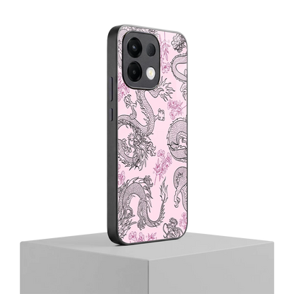 Floral Dragon oppo k13 5g mobile cover | shockproof glass phone case