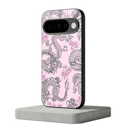 Floral Dragon google pixel 10 mobile cover | shockproof glass phone case