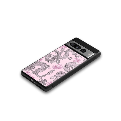 Floral Dragon google pixel 7 pro mobile cover | shockproof glass phone case