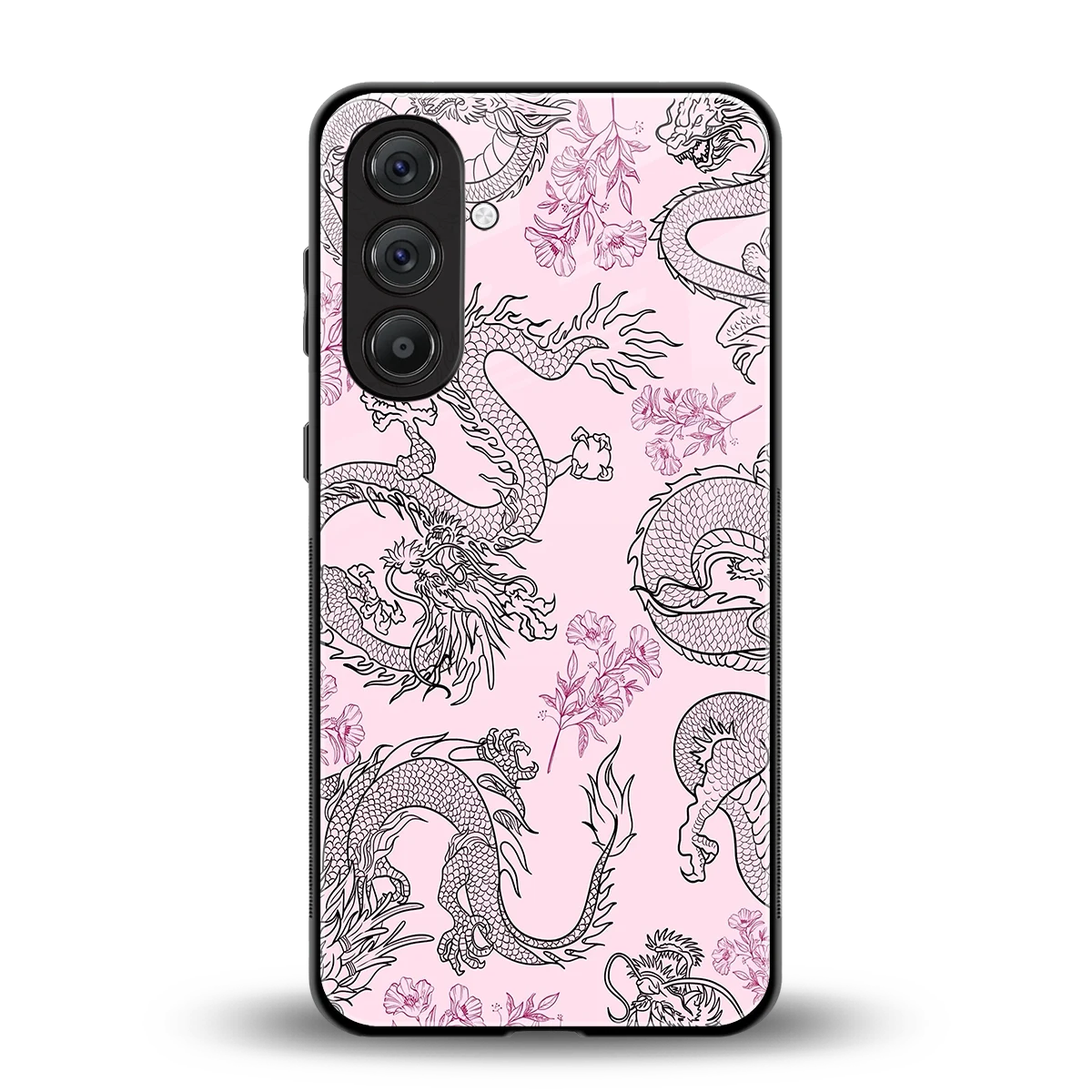 Floral Dragon back phone cover | glass case for samsung galaxy a17 5g