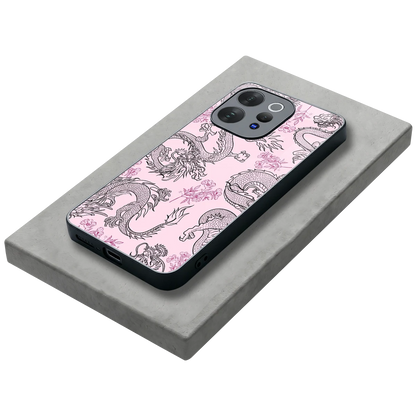 Floral Dragon stylish phone case for vivo v70 elite | glossy glass and slim fit