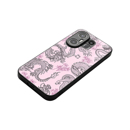 Floral Dragon stylish phone case for vivo x200 fe | glossy glass and slim fit
