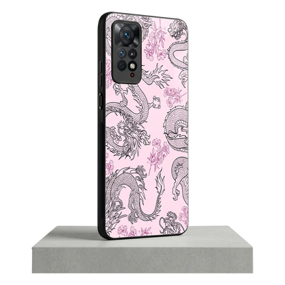 Floral Dragon redmi note 11 pro mobile cover | shockproof glass phone case