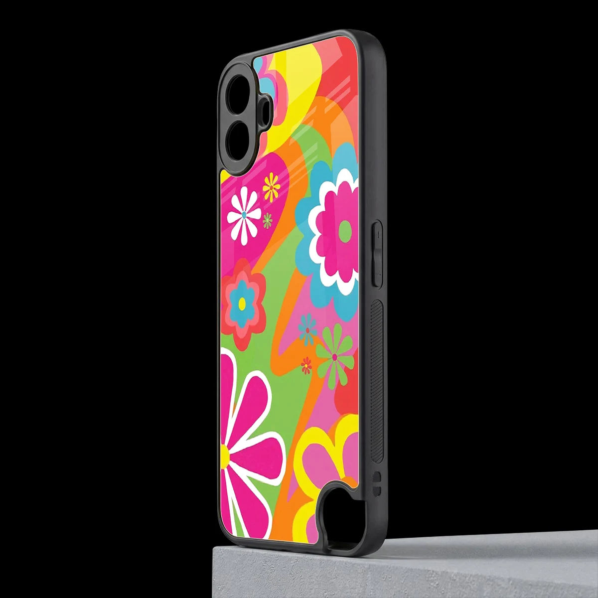 Floral Fusion cmf nothing phone 1 mobile cover | shockproof glass phone case