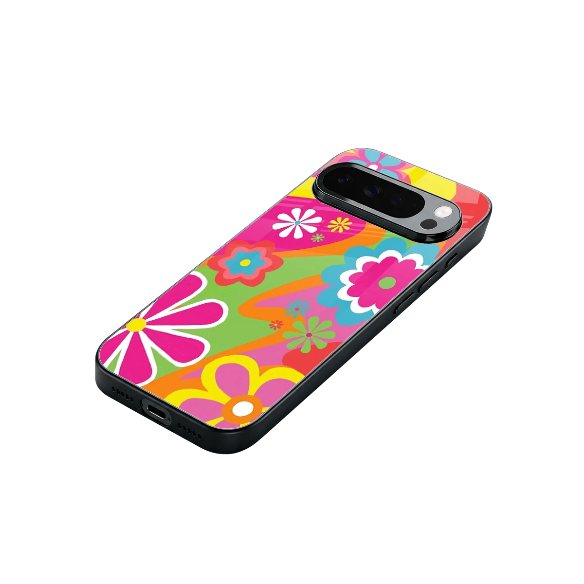 Floral Fusion stylish phone case for google pixel 10 pro xl | glossy glass and slim fit