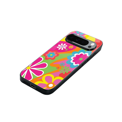 Floral Fusion stylish phone case for google pixel 10 pro xl | glossy glass and slim fit
