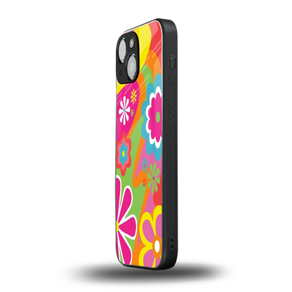 Floral Fusion iphone 13 mini mobile cover | shockproof glass phone case