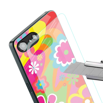Floral Fusion stylish phone case for iphone 16e | glossy glass and slim fit