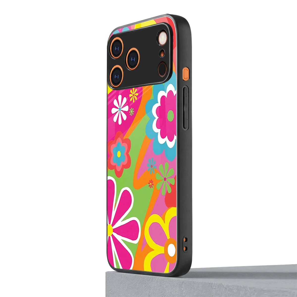 Floral Fusion iphone 17 pro max mobile cover | shockproof glass phone case