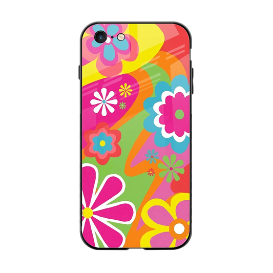 Floral Fusion back phone cover | glass case for iphone 6