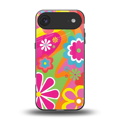 Floral Fusion back phone cover | glass case for iphone air