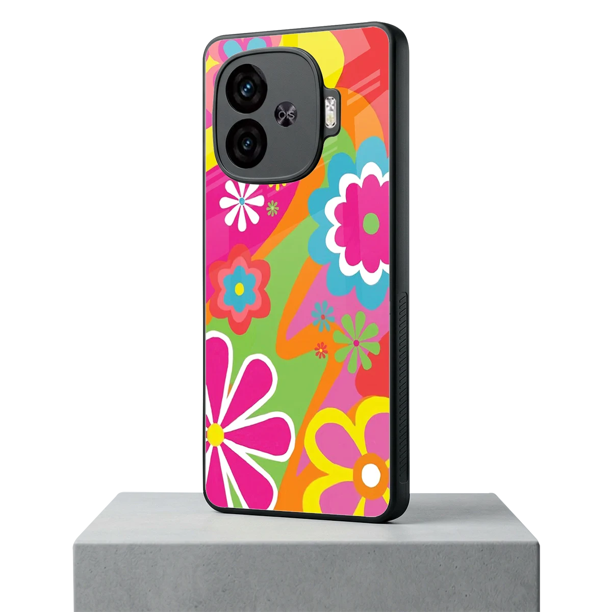 Floral Fusion iqoo neo 10r 5g mobile cover | shockproof glass phone case