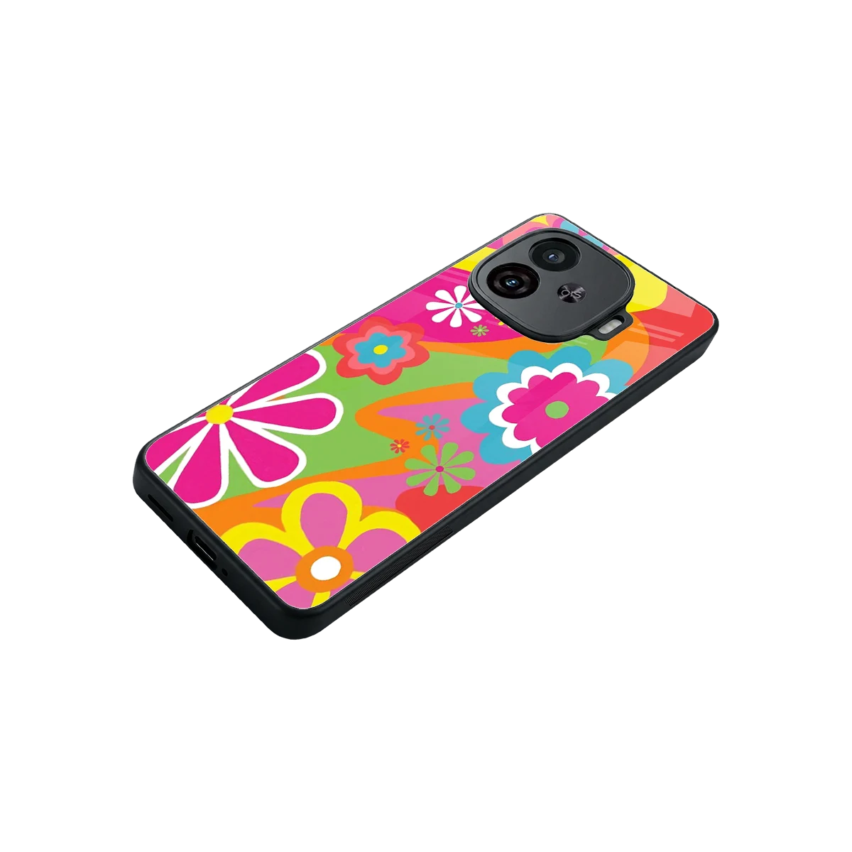 Floral Fusion stylish phone case for iqoo neo 10r 5g | glossy glass and slim fit
