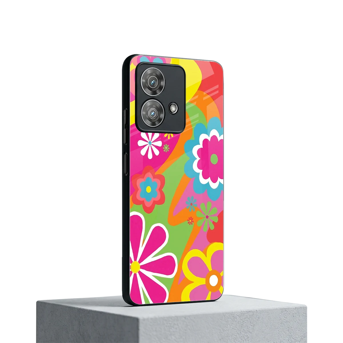 Floral Fusion motorola edge 40 neo 5g mobile cover | shockproof glass phone case