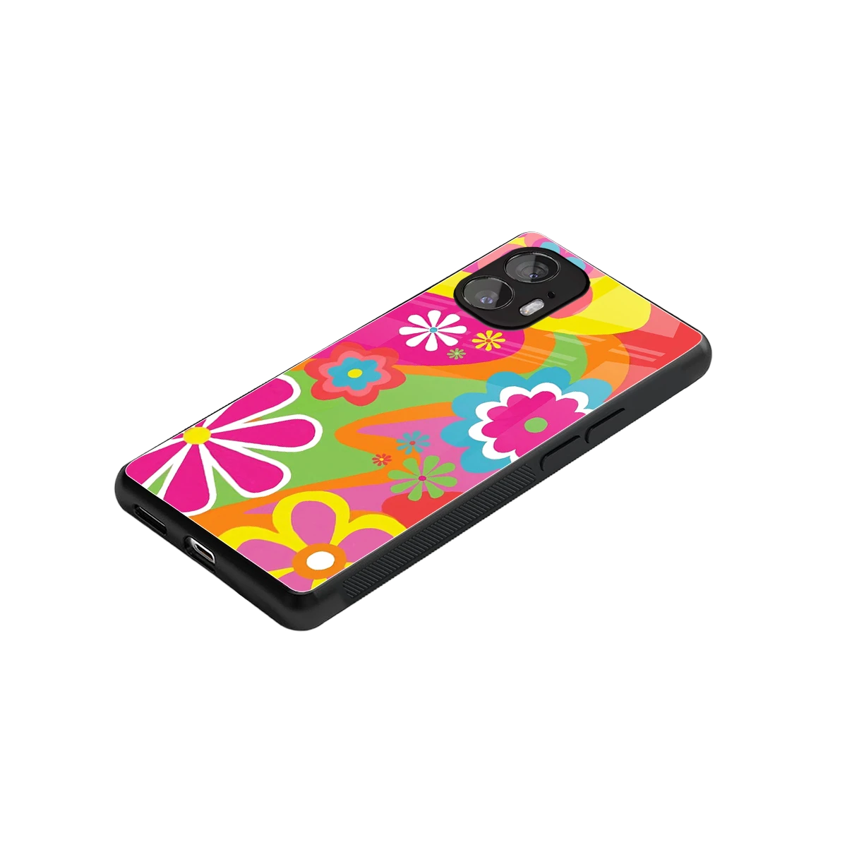 Floral Fusion stylish phone case for nothing phone 2 | glossy glass and slim fit