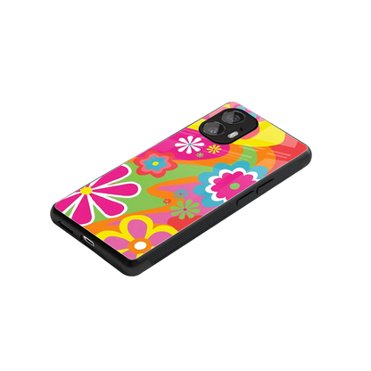 Floral Fusion stylish phone case for nothing phone 2 | glossy glass and slim fit