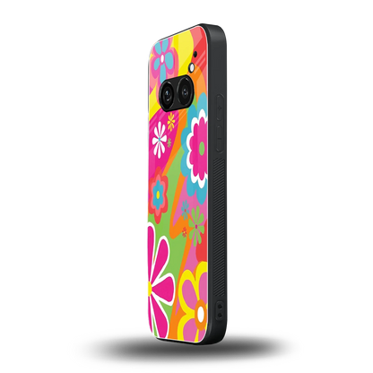 Floral Fusion nothing phone 2a mobile cover | shockproof glass phone case