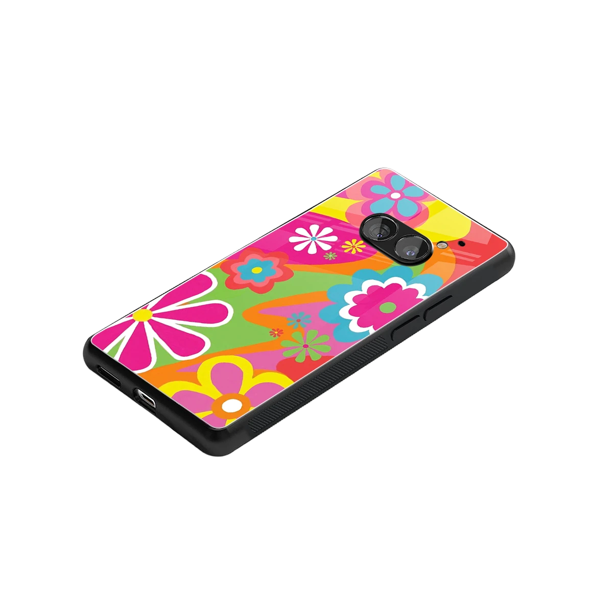 Floral Fusion stylish phone case for nothing phone 2a | glossy glass and slim fit