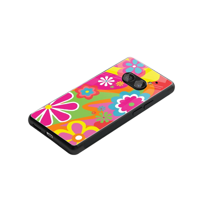 Floral Fusion stylish phone case for nothing phone 2a | glossy glass and slim fit