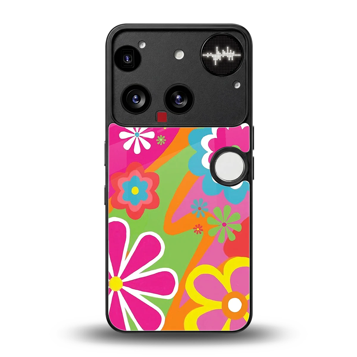 Floral Fusion back phone cover | glass case for nothing phone 3