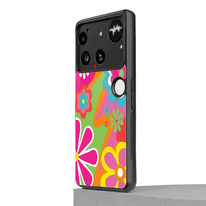 Floral Fusion nothing phone 3 mobile cover | shockproof glass phone case