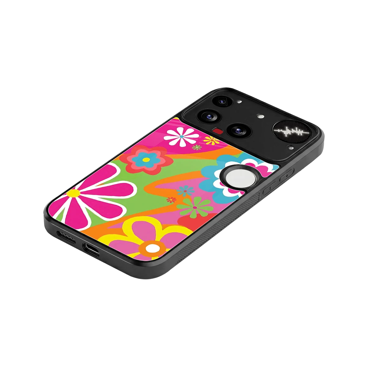Floral Fusion stylish phone case for nothing phone 3 | glossy glass and slim fit