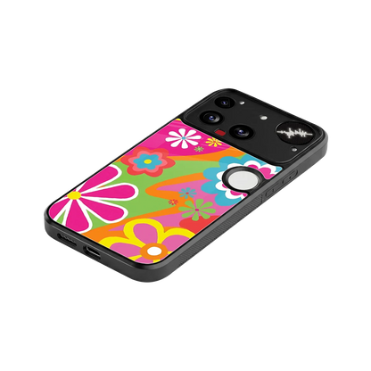 Floral Fusion stylish phone case for nothing phone 3 | glossy glass and slim fit