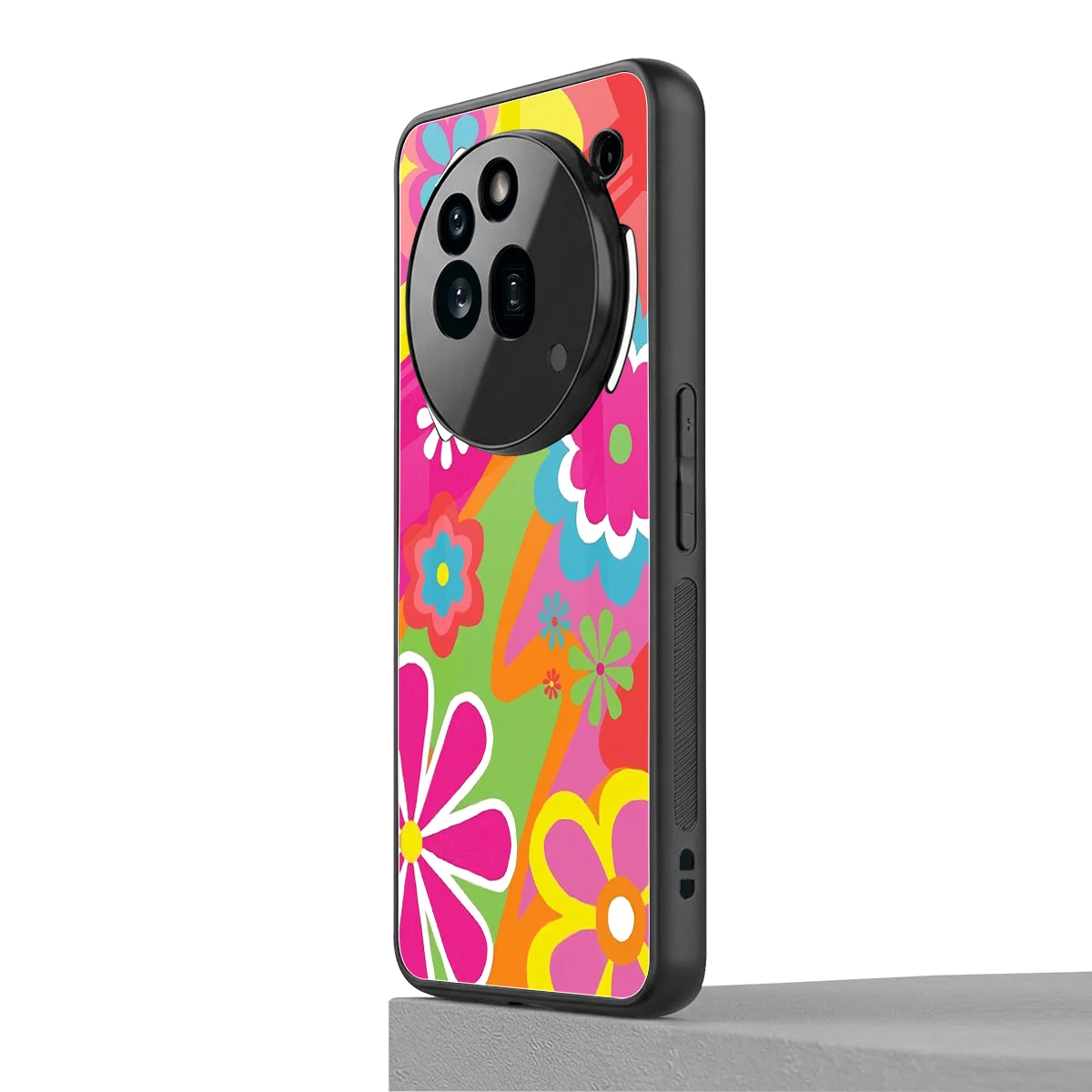 Floral Fusion nothing phone 3a pro mobile cover | shockproof glass phone case