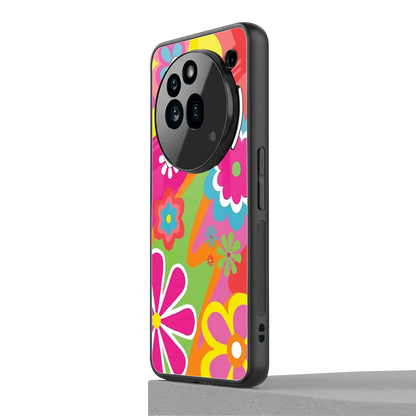 Floral Fusion nothing phone 3a pro mobile cover | shockproof glass phone case