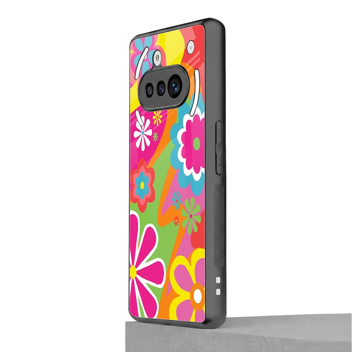 Floral Fusion nothing phone 3a mobile cover | shockproof glass phone case