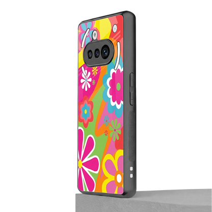 Floral Fusion nothing phone 3a mobile cover | shockproof glass phone case