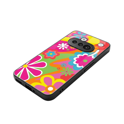 Floral Fusion stylish phone case for nothing phone 3a | glossy glass and slim fit