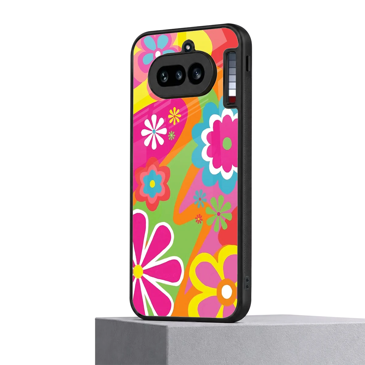 Floral Fusion nothing phone 4a mobile cover | shockproof glass phone case