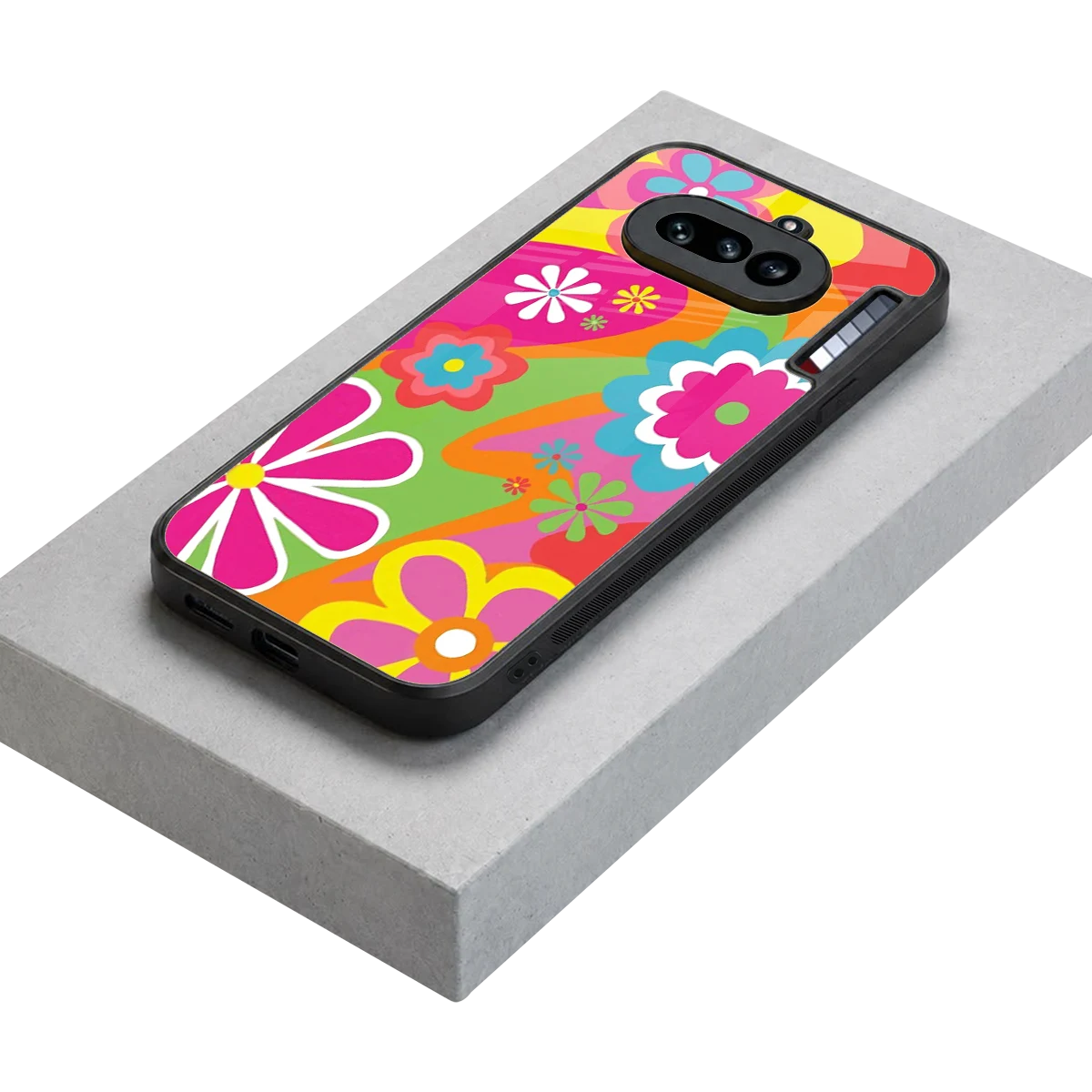 Floral Fusion stylish phone case for nothing phone 4a | glossy glass and slim fit