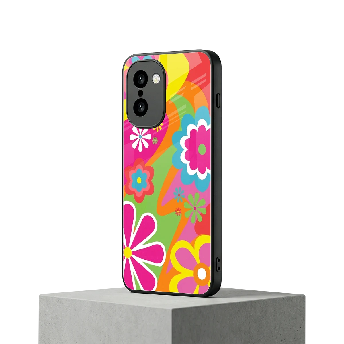 Floral Fusion oneplus 15r mobile cover | shockproof glass phone case