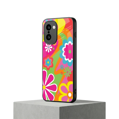 Floral Fusion oneplus 15r mobile cover | shockproof glass phone case